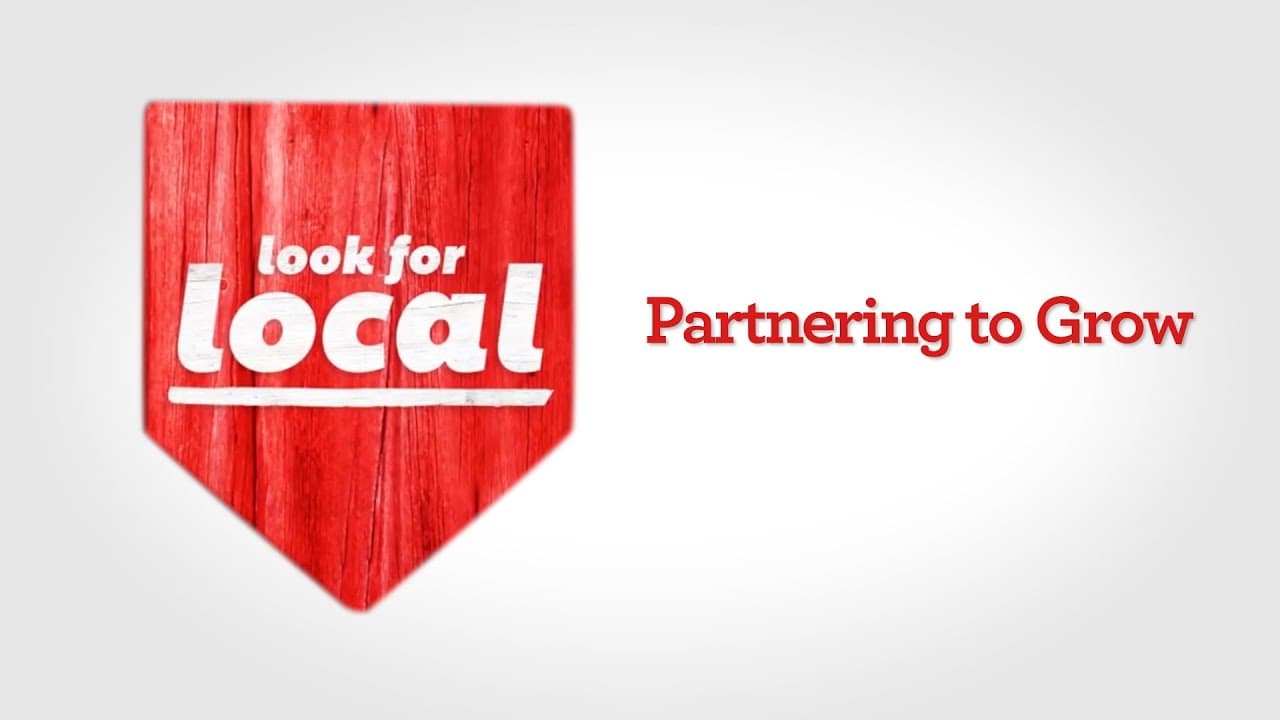 Sobeys local investment campaign banner with heart icon